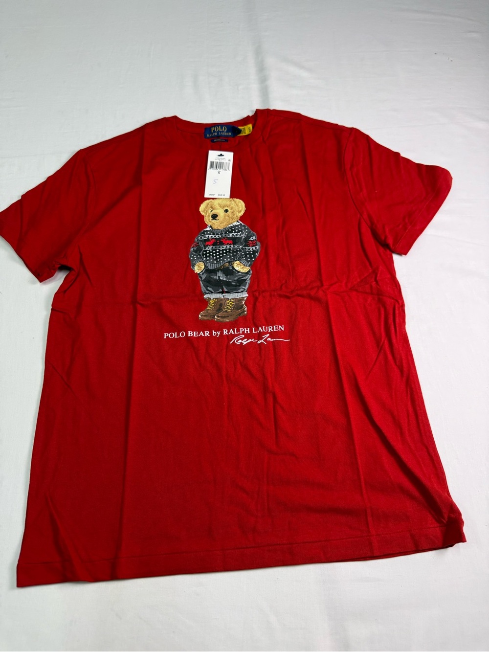 Polo by Ralph Lauren Red Bear Graphic Short Sleeve Tee